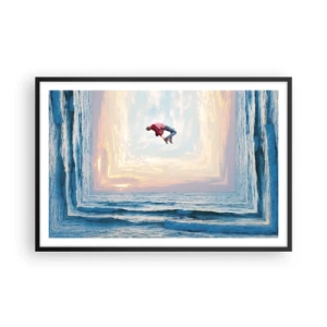 Affiche dans un cadre noir - Poster - Vers une autre dimension - 91x61 cm