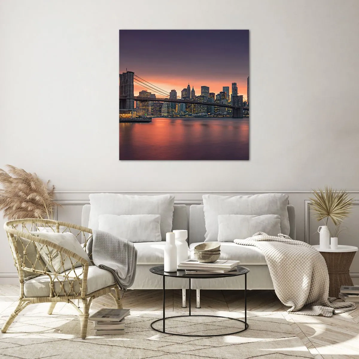 Impression sur verre - Image sur verre - Immergé dans le silence lilas - 30x30 cm