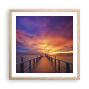 Affiche dans un chêne clair - Poster - Sans fin - 50x50 cm