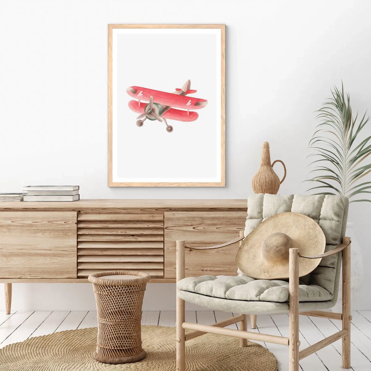 Affiche dans un chêne clair - Poster - Prêt pour les hauts vols - 40x50 cm