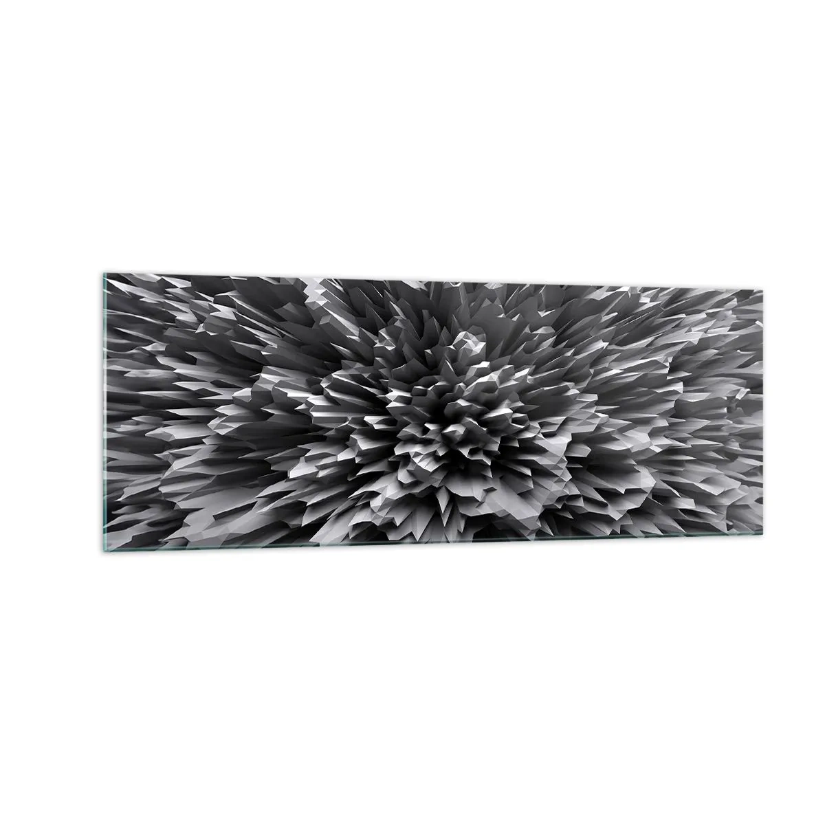 Impression sur verre - Image sur verre - Structure abstraite en nuances de gris - 140x50cm - Ça ne peut pas être plus dur que ça - Décoration murale moderne pour le salon et la chambre ARTTOR