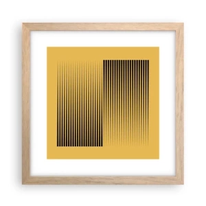 Affiche dans un chêne clair - Poster - Cadre opposé - 30x30 cm