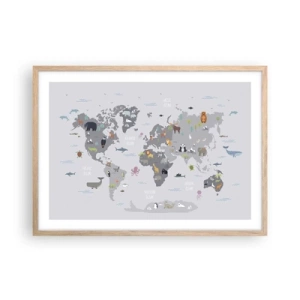 Affiche dans un chêne clair - Poster - Dis-moi d'où tu viens... - 70x50 cm