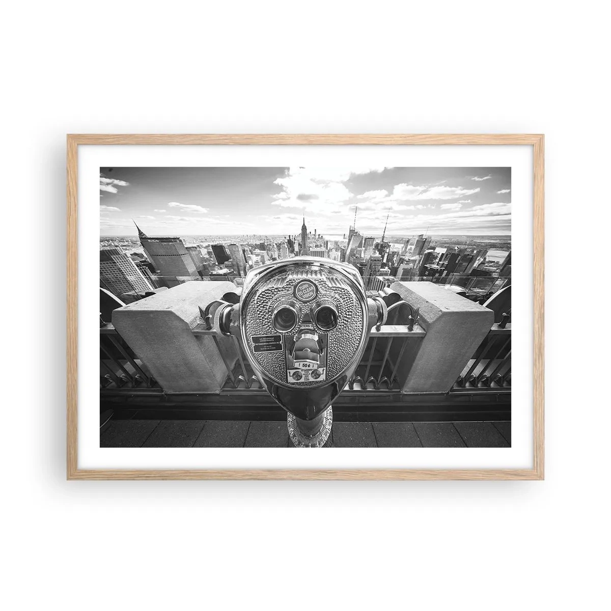 Affiche dans un chêne clair - Poster - Ville sur les villes - 70x50 cm