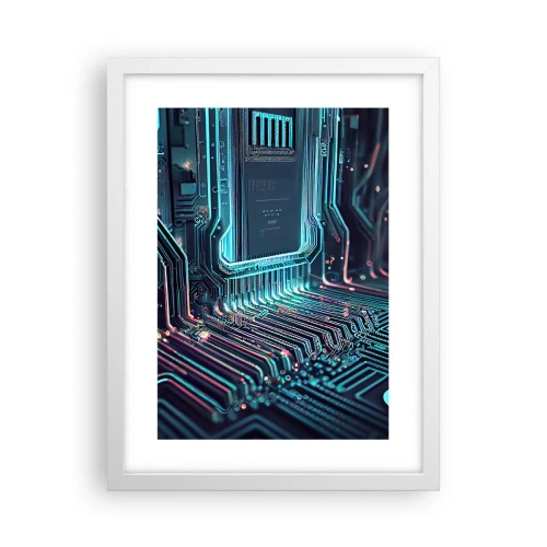 Affiche dans un cadre blanc - Poster - Je pense comme ça… - 30x40 cm