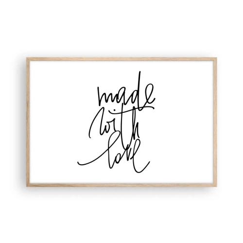 Affiche dans un chêne clair - Poster - La meilleure marque - 91x61 cm