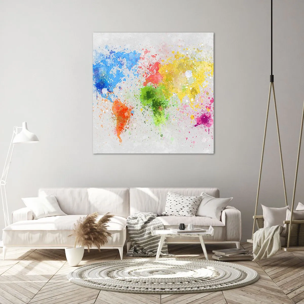 Impression sur toile - Image sur toile - Toutes les couleurs du monde - 50x50 cm