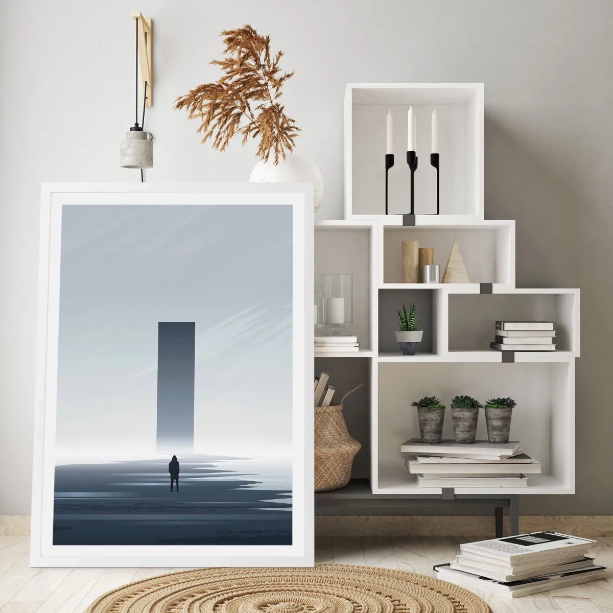 Affiche dans un cadre blanc - Poster - Opportunité ou menace ? - 70x100 cm
