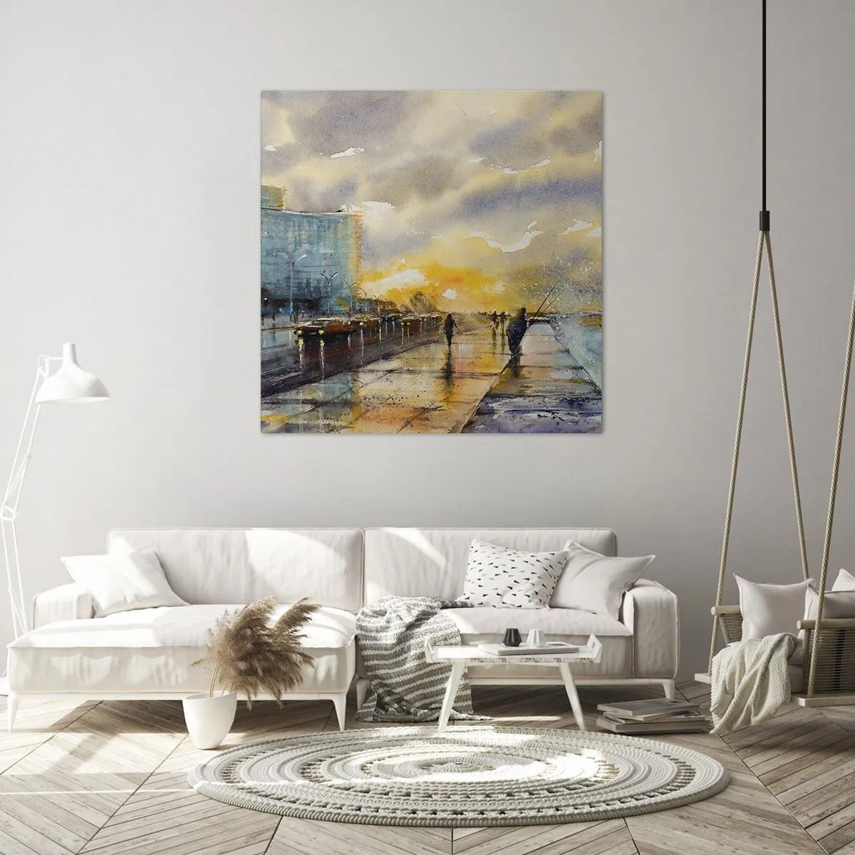 Impression sur toile - Image sur toile - La vie sur le rivage - 40x40 cm