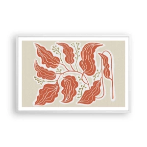 Affiche dans un cadre blanc - Poster - Folk et coloré - 91x61 cm