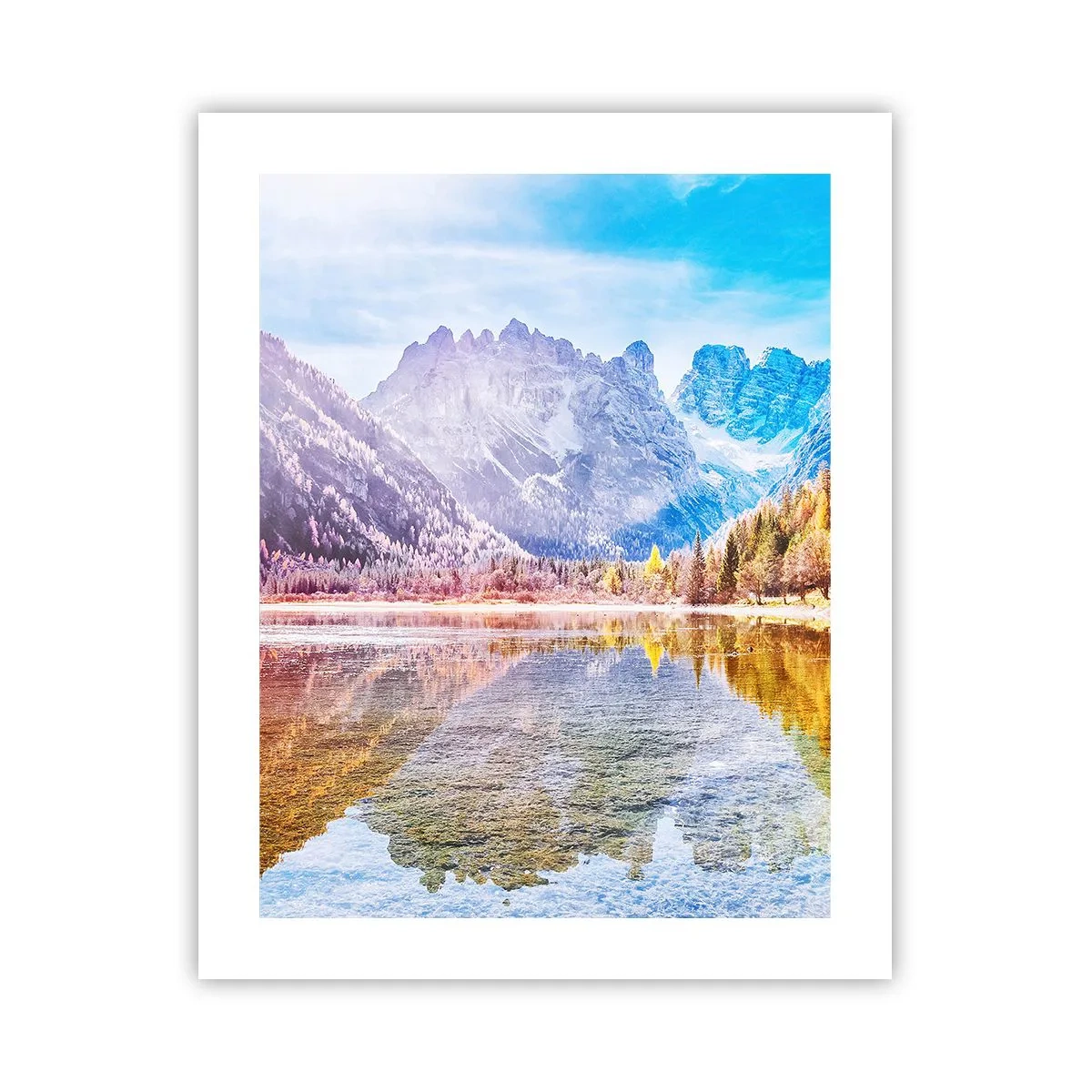 Affiche - Poster - C'est déjà le printemps à la montagne - 40x50 cm