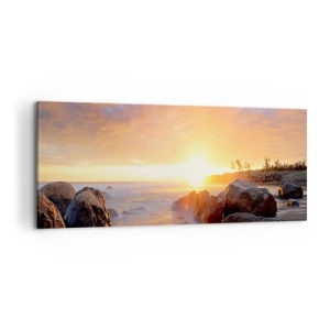 Impression sur toile - Image sur toile - Brise lumineuse du soir - 100x40 cm