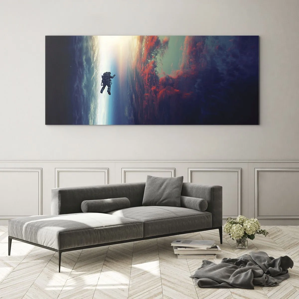 Impression sur verre - Image sur verre - Affronter l'univers - 100x40 cm