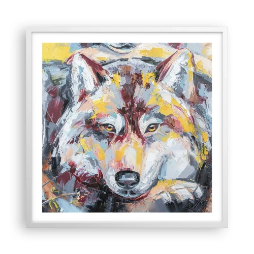 Affiche dans un cadre blanc - Poster - En paix au milieu des siens - 60x60 cm