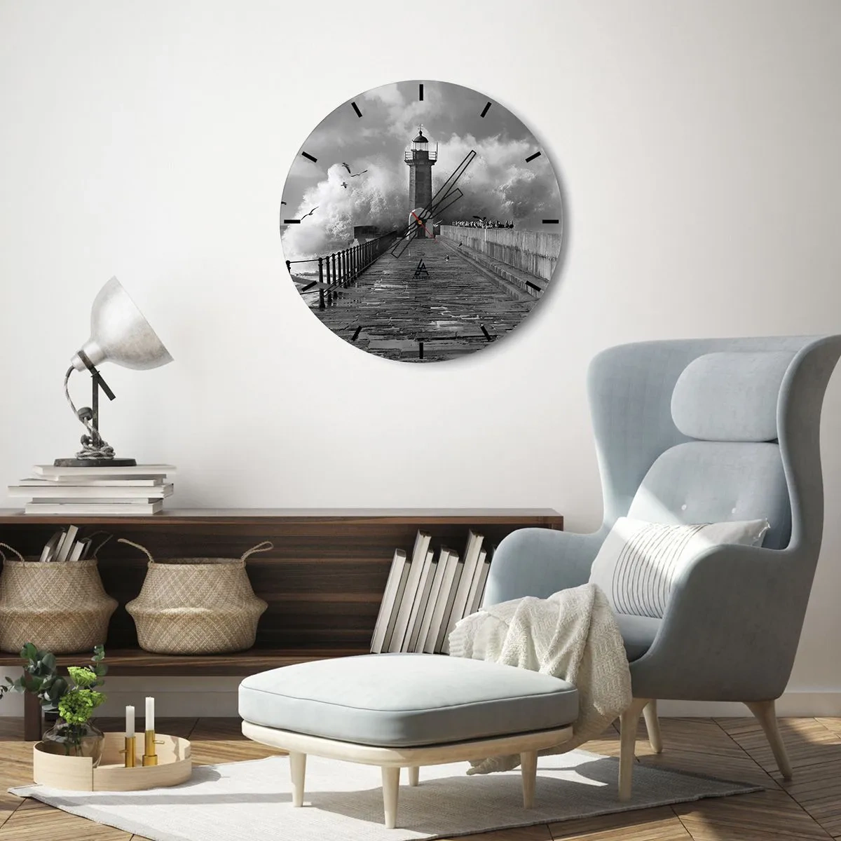 Horloge murale - Pendule murale - Sans peur - 30x30 cm