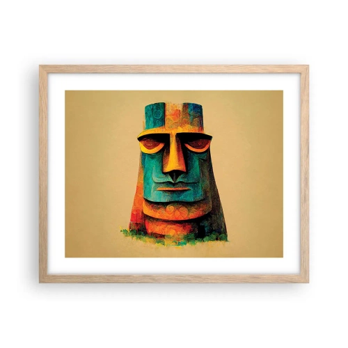 Affiche dans un chêne clair - Poster - Statuesque et sympathique - 50x40 cm