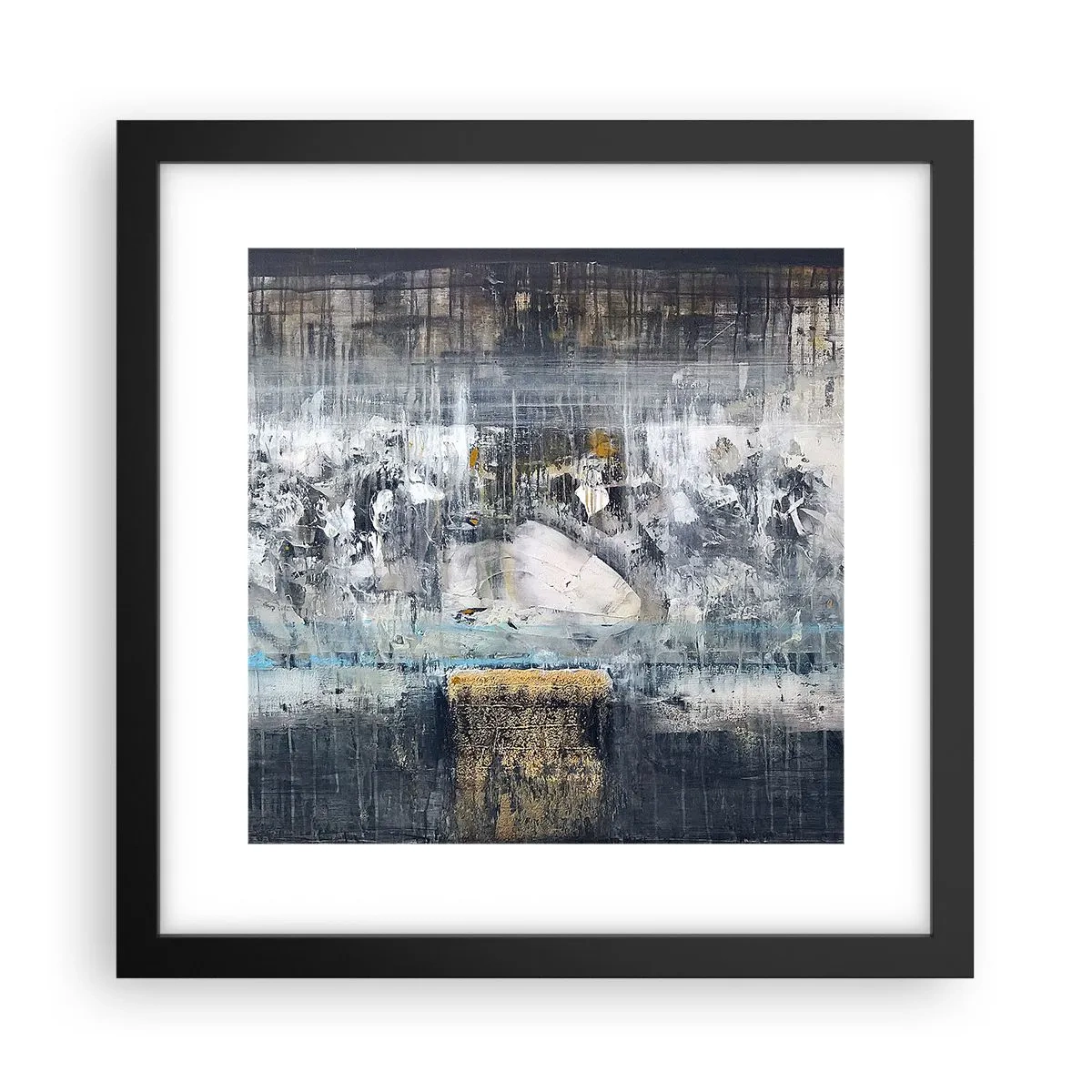 Affiche dans un cadre noir - Poster - Comme sur la glace, comme après décembre - 30x30 cm