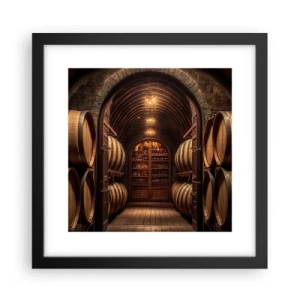 Affiche dans un cadre noir - Poster - Cave climatisée - 30x30 cm