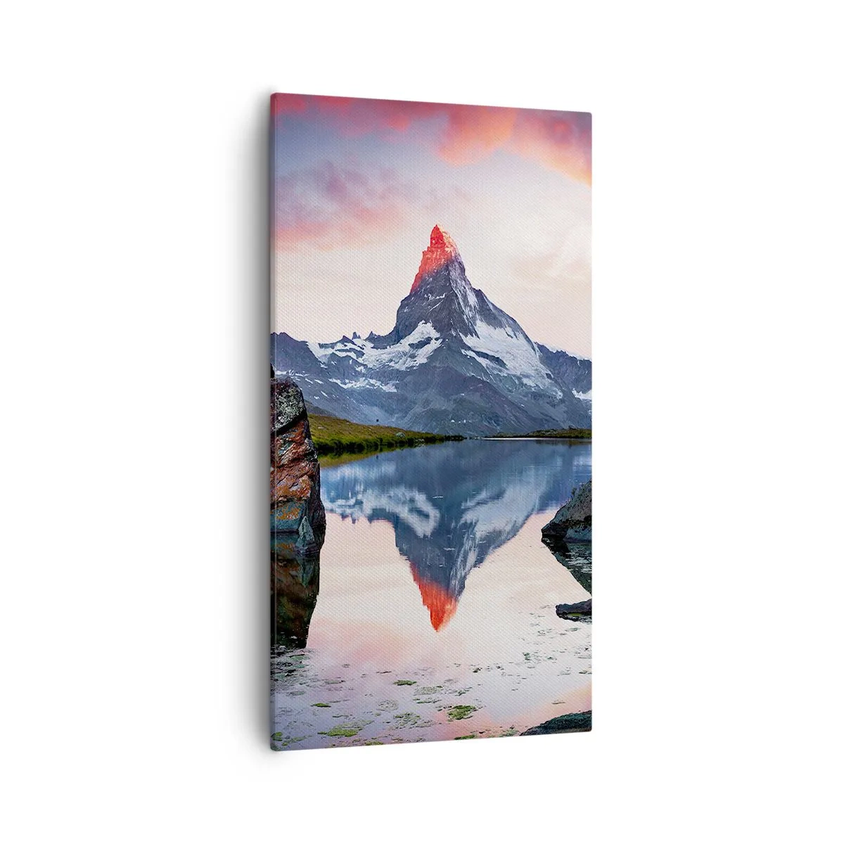 Impression sur toile - Image sur toile - Le coeur des montagnes est chaud - 55x100 cm