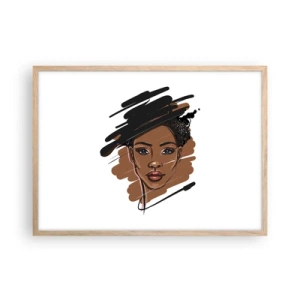 Affiche dans un chêne clair - Poster - Doux comme le chocolat - 70x50 cm