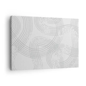 Impression sur toile - Image sur toile - Un motif subtil avec des lignes entrelacées dans des tons clairs - 70x50cm - Il n'y a pas de chemin droit - Décoration murale moderne pour le salon et la chambre ARTTOR