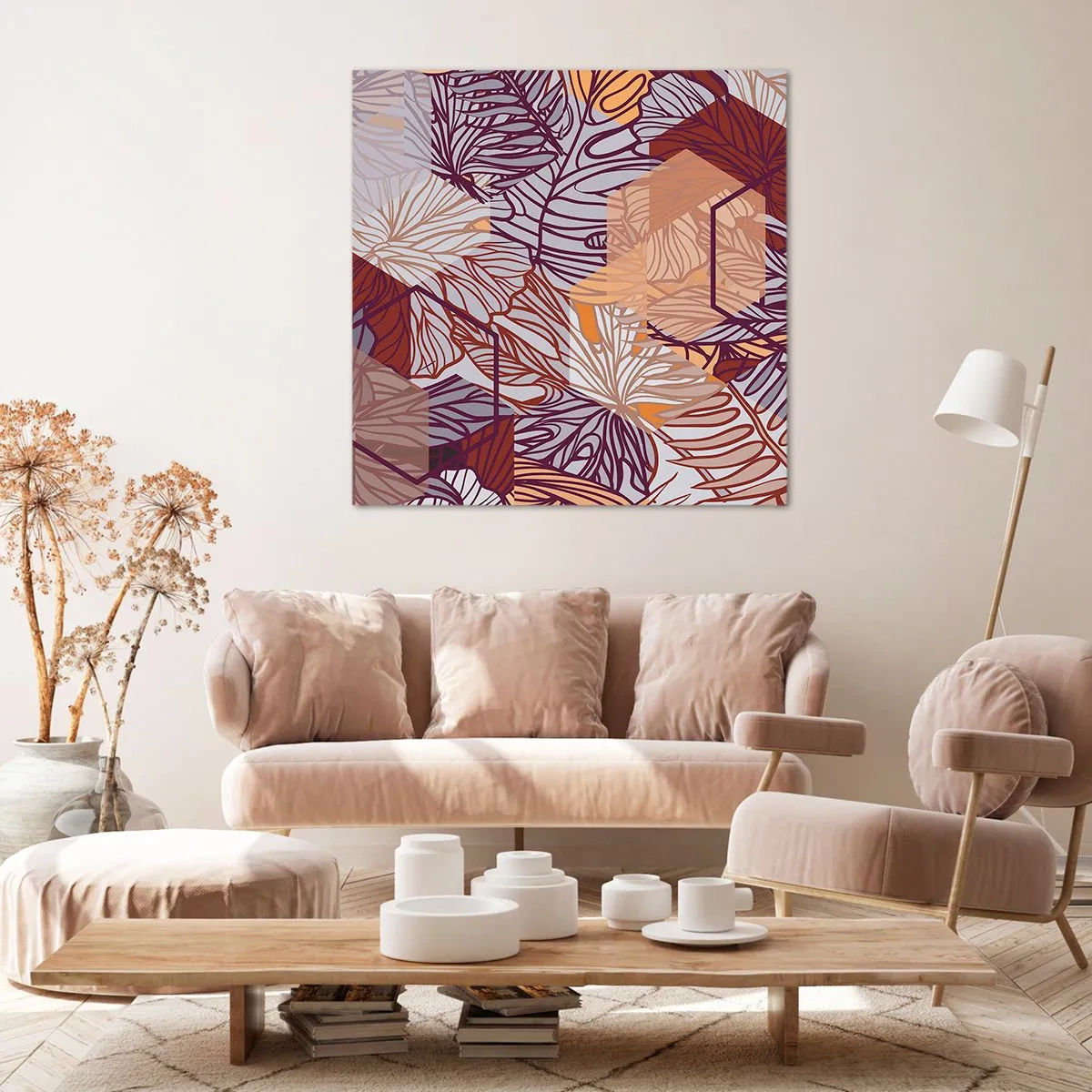 Impression sur toile - Image sur toile - Relation impossible entre la géométrie et la nature - 30x30 cm