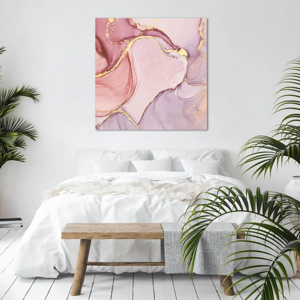 Impression sur toile - Image sur toile - Caresse de couleurs - 60x60 cm