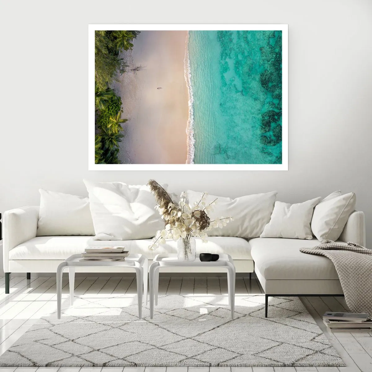 Affiche - Poster - Plage paradisiaque - 40x30 cm