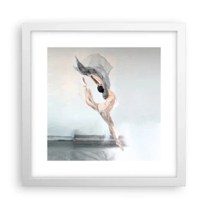 Affiche dans un cadre blanc - Poster - Dans le ravissement de la danse - 30x30 cm