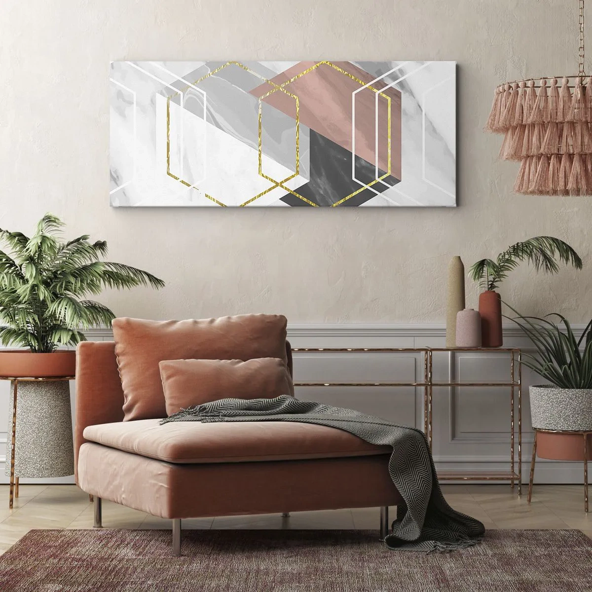 Impression sur toile - Image sur toile - Composition en chaîne - 90x30 cm