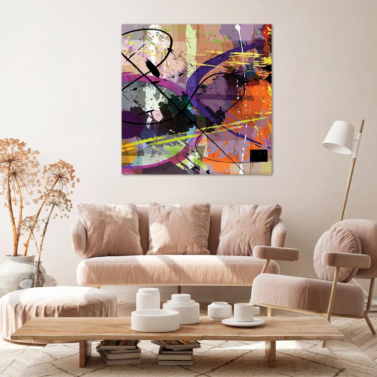 Impression sur toile - Image sur toile - Vous pouvez aller tout droit ou autour - 50x50 cm