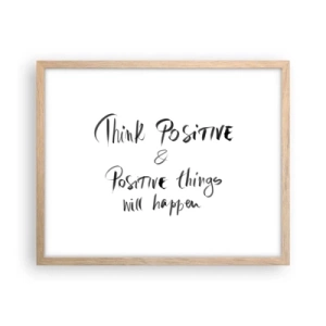 Affiche dans un chêne clair - Poster - Comment vivre? - 50x40 cm