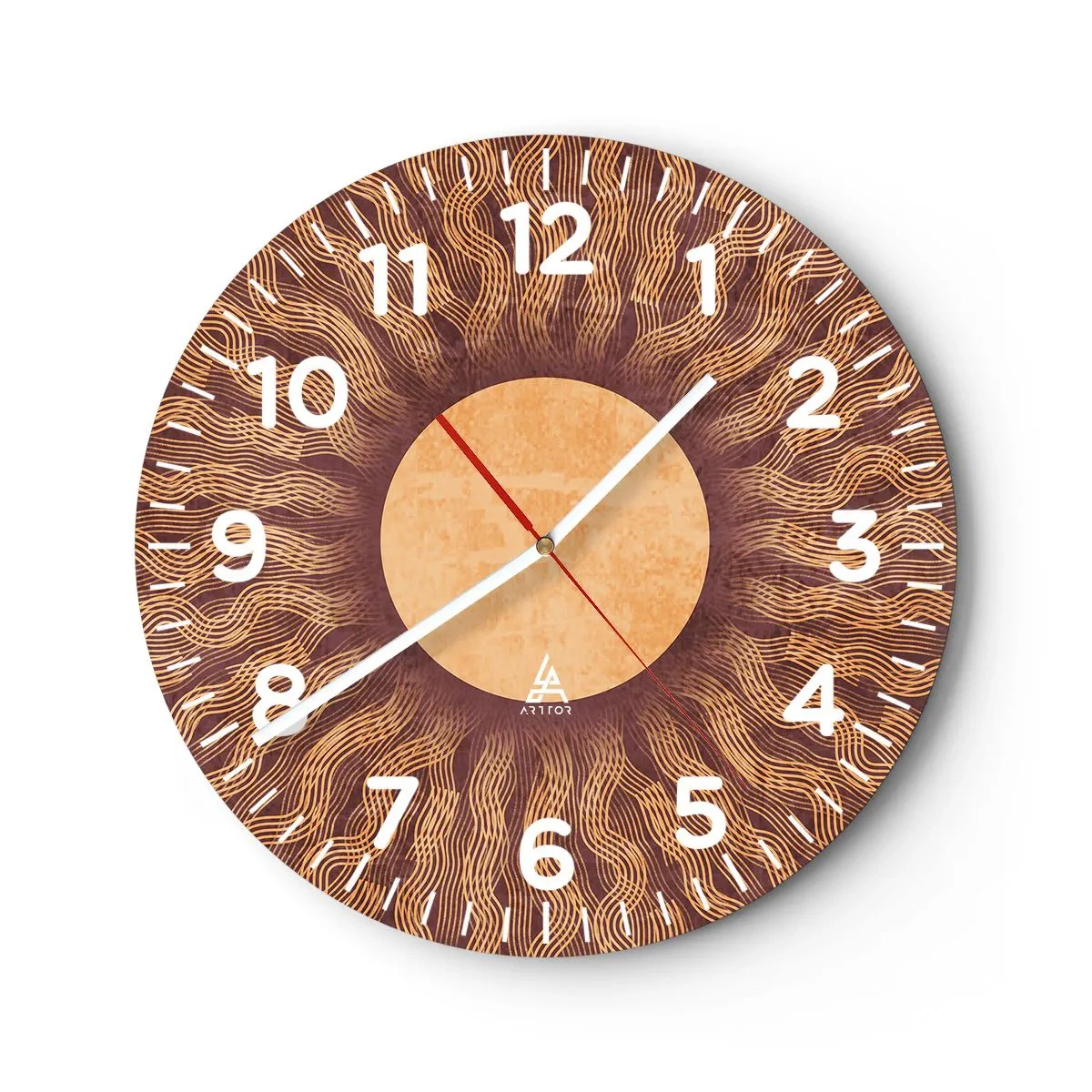 Horloge murale - Pendule murale - Icône du soleil - 40x40 cm