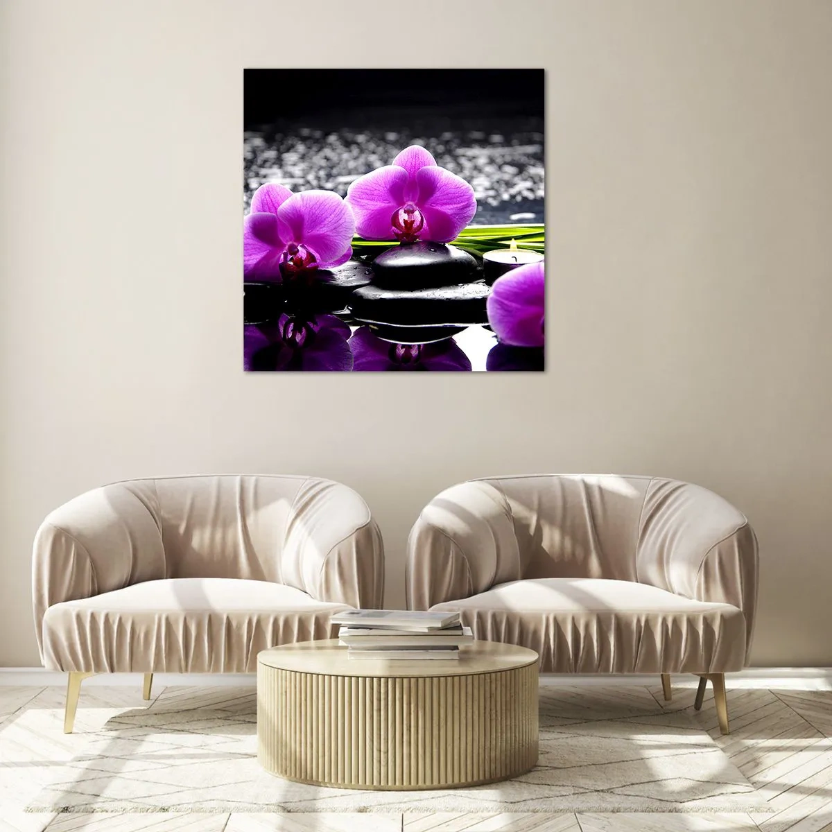 Impression sur verre - Image sur verre - Se noyer dans la paix et la tranquillité - 70x70 cm