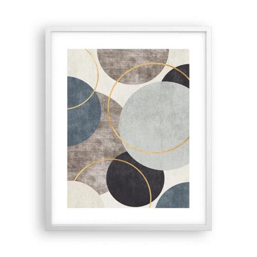 Affiche dans un cadre blanc - Poster - Cercles sur cercles - 40x50 cm