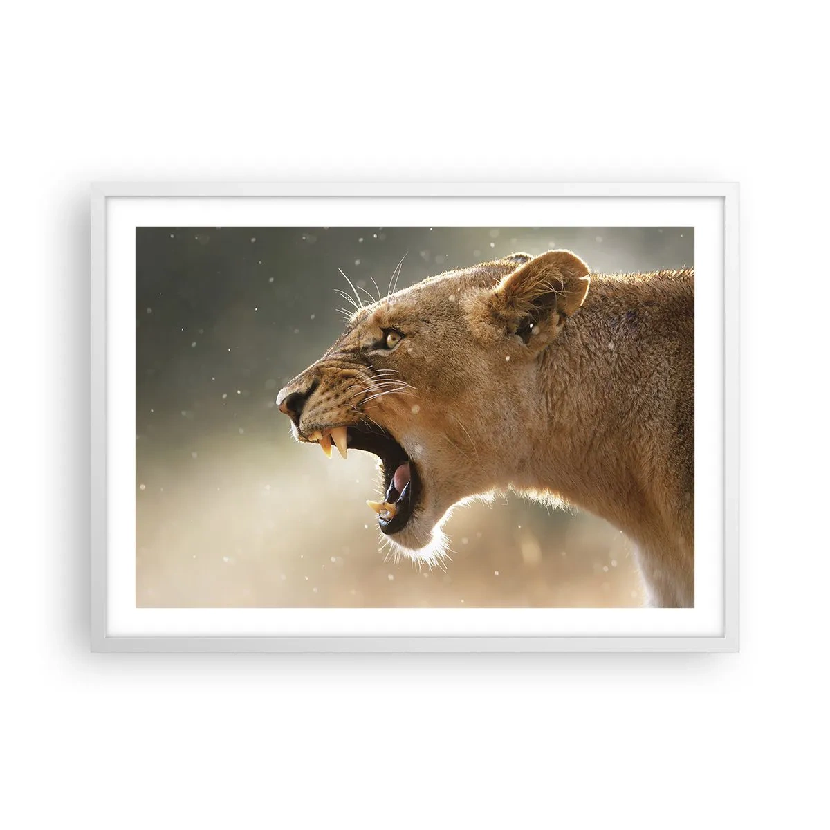 Affiche dans un cadre blanc - Poster - Essayez de ne pas écouter - 70x50 cm