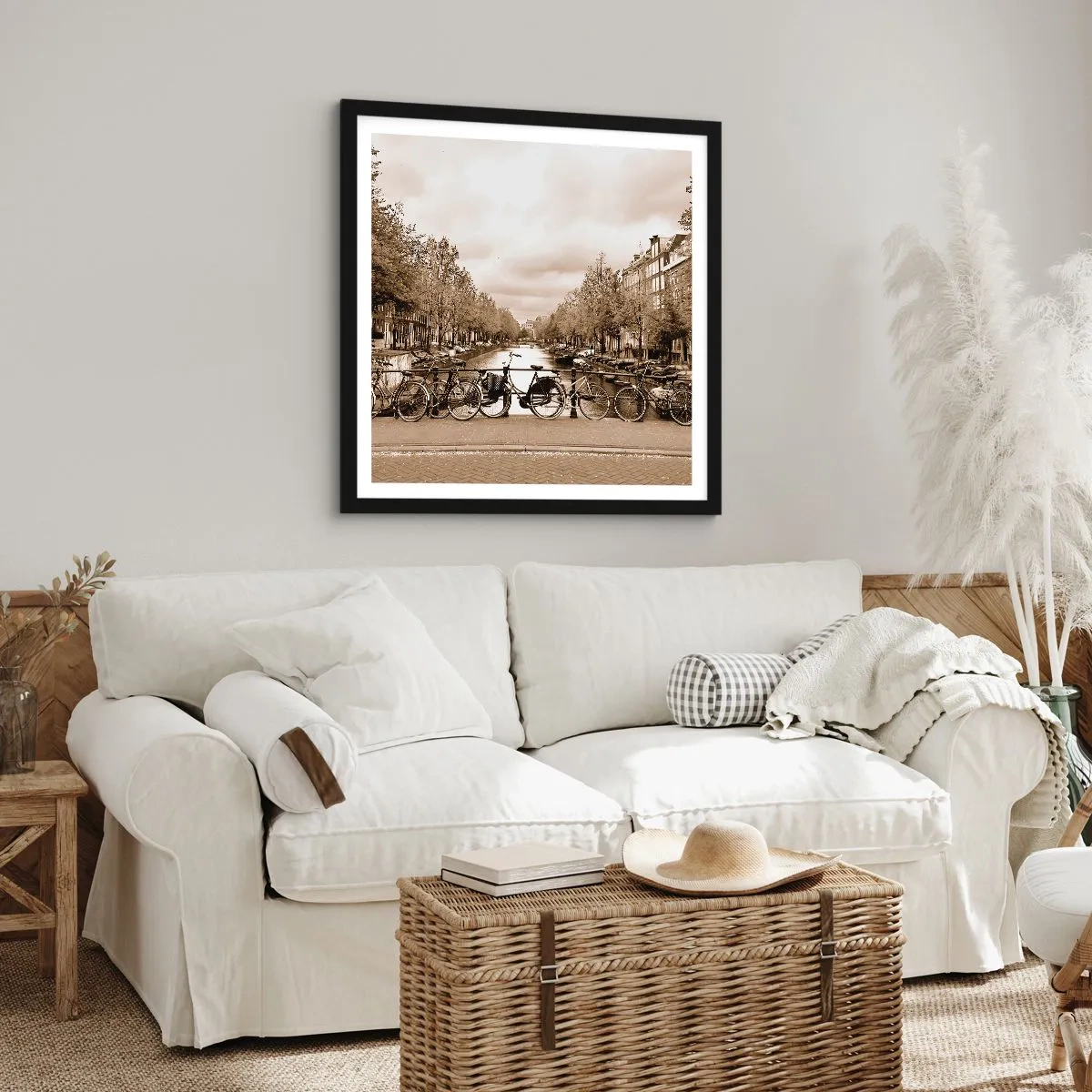 Affiche dans un cadre noir - Poster - Ambiance hollandaise - 50x50 cm