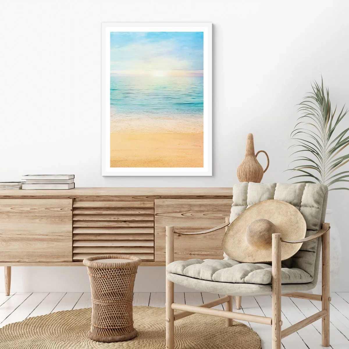 Affiche dans un cadre blanc - Poster - Le grand bleu - 40x50 cm