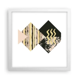 Affiche dans un cadre blanc - Poster - Pas si simple - 30x30 cm