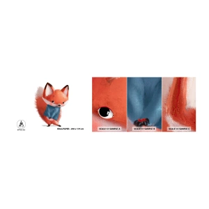 Échantillon de Papier Peint Autocollant Deluxe Sticker - Est-ce que ça me va? - Pour les enfants, Renard, Conte de fées - 100x30 cm