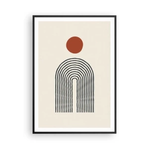 Affiche dans un cadre noir - Poster - Le magnétisme des formes et des couleurs - 70x100 cm