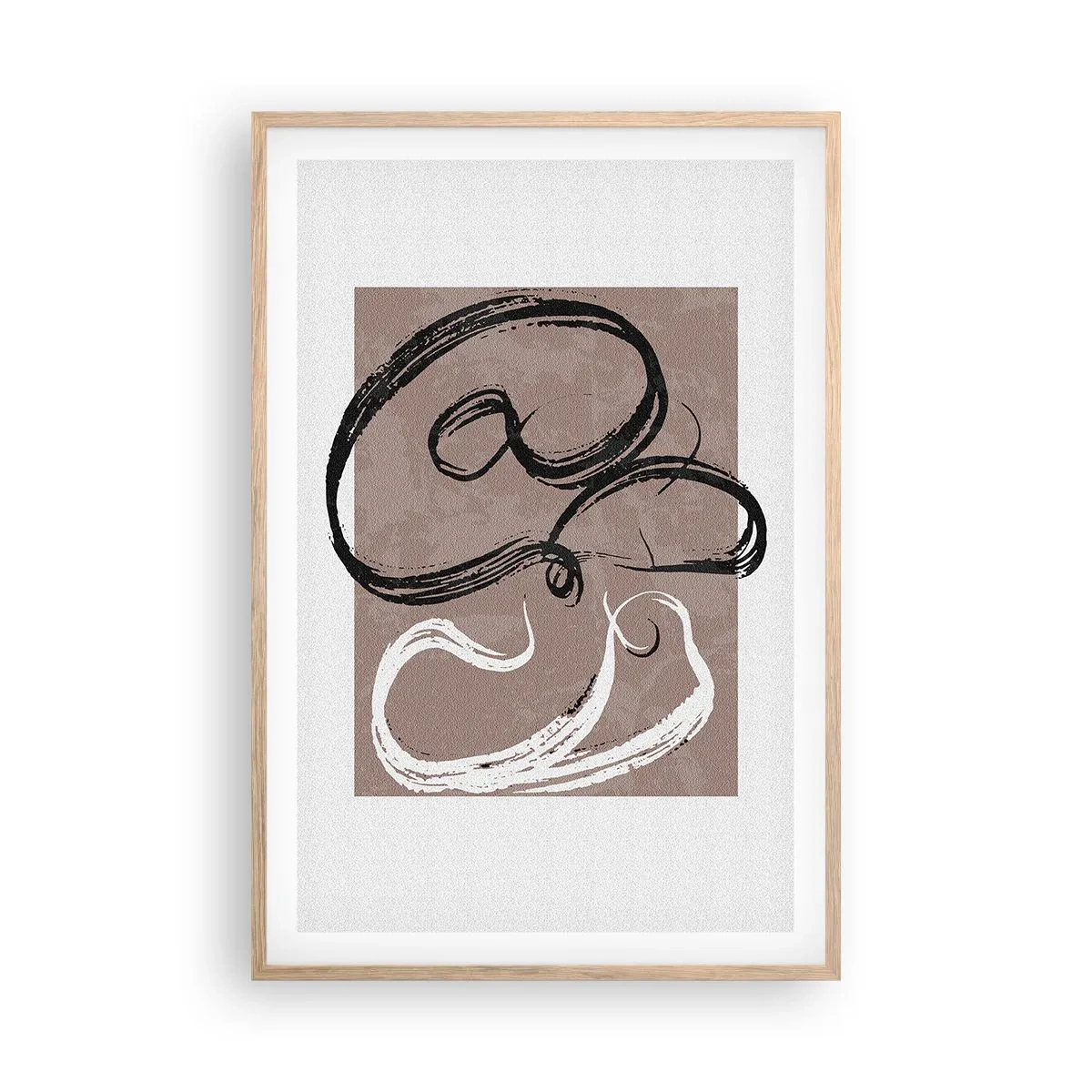 Affiche dans un chêne clair - Poster - Composition – la recherche de la plénitude - 61x91 cm