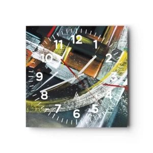 Horloge murale - Pendule murale - L'énergie du mouvement - 30x30 cm