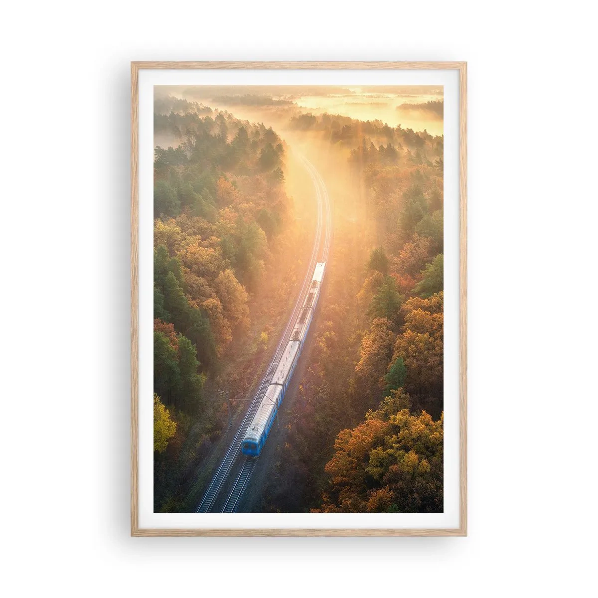 Affiche dans un chêne clair - Poster - Voyage printannier - 70x100 cm