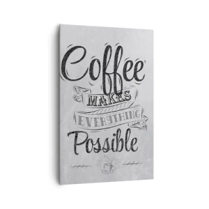 Impression sur toile - Image sur toile - Comment ne pas aimer le café maintenant - 80x120 cm