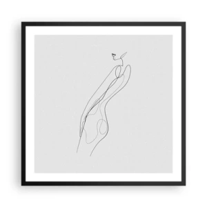 Affiche dans un cadre noir - Poster - Juste une promesse - 60x60 cm