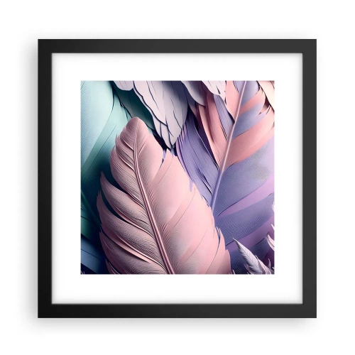 Affiche dans un cadre noir - Poster - Oiseau chic - 30x30 cm
