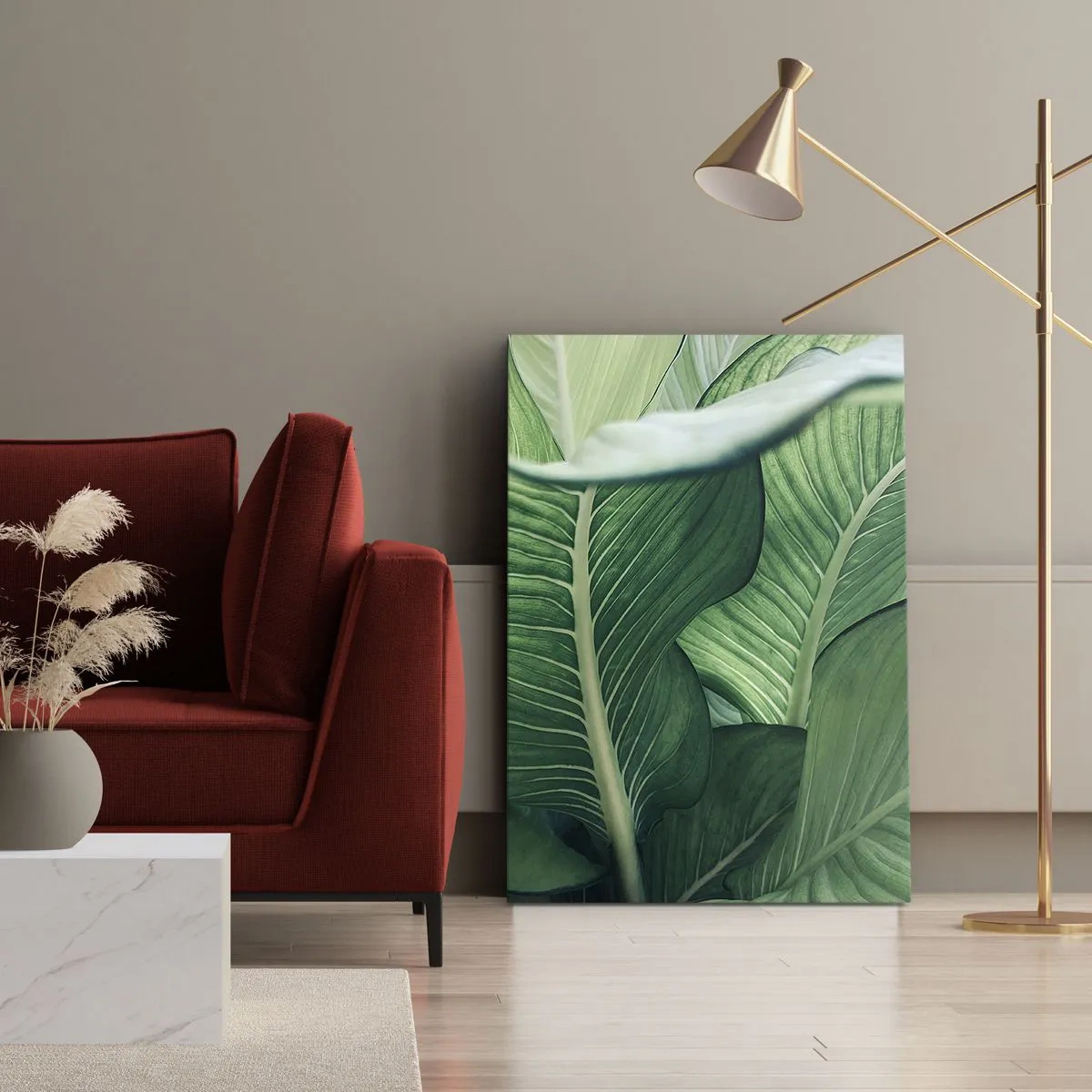 Impression sur toile - Image sur toile - Une vie intensément verte - 55x100 cm