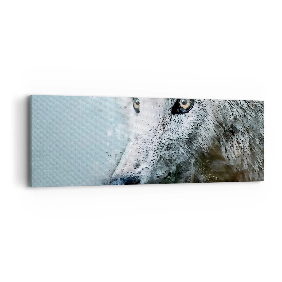 Impression sur toile - Image sur toile - Rencontrez l'âme du loup - 90x30 cm