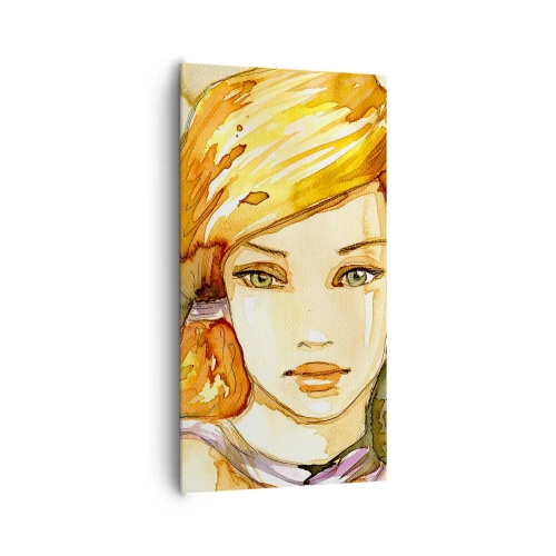 Impression sur toile - Image sur toile - Un regard émeraude qui calme la colère - 65x120 cm